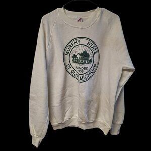 Murphy State St Clair Michigan 1836 Sweatshirt Adult XL Jerzees Vintage Distress